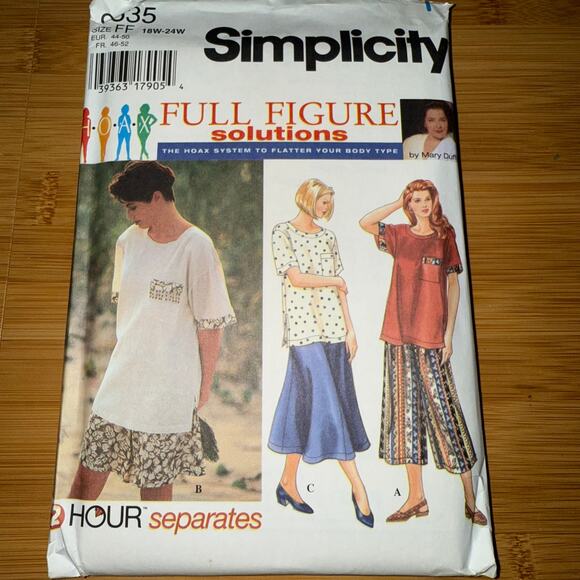 Vintage 1995 Simplicity Womens pattern 9535 Size 18W-24W uncut - Picture 1 of 6